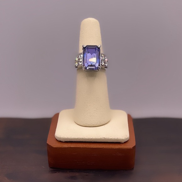 Stunning Simulated Tanzanite in Stainless Steel Setting - Picture 2 of 13